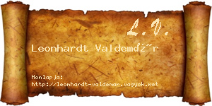 Leonhardt Valdemár névjegykártya